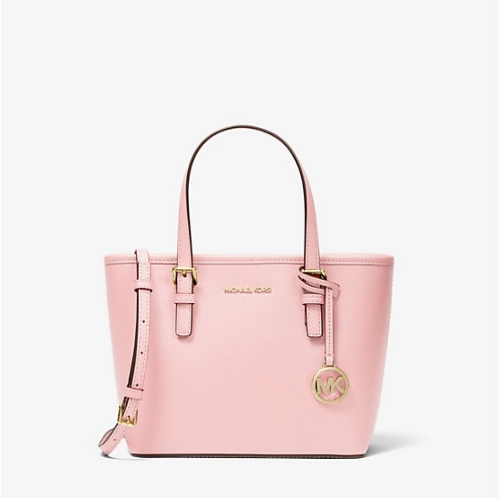 Michael kors Jet Set Travel Extra-Small Saffiano Leather Top-Zip Tote Bag (Powde